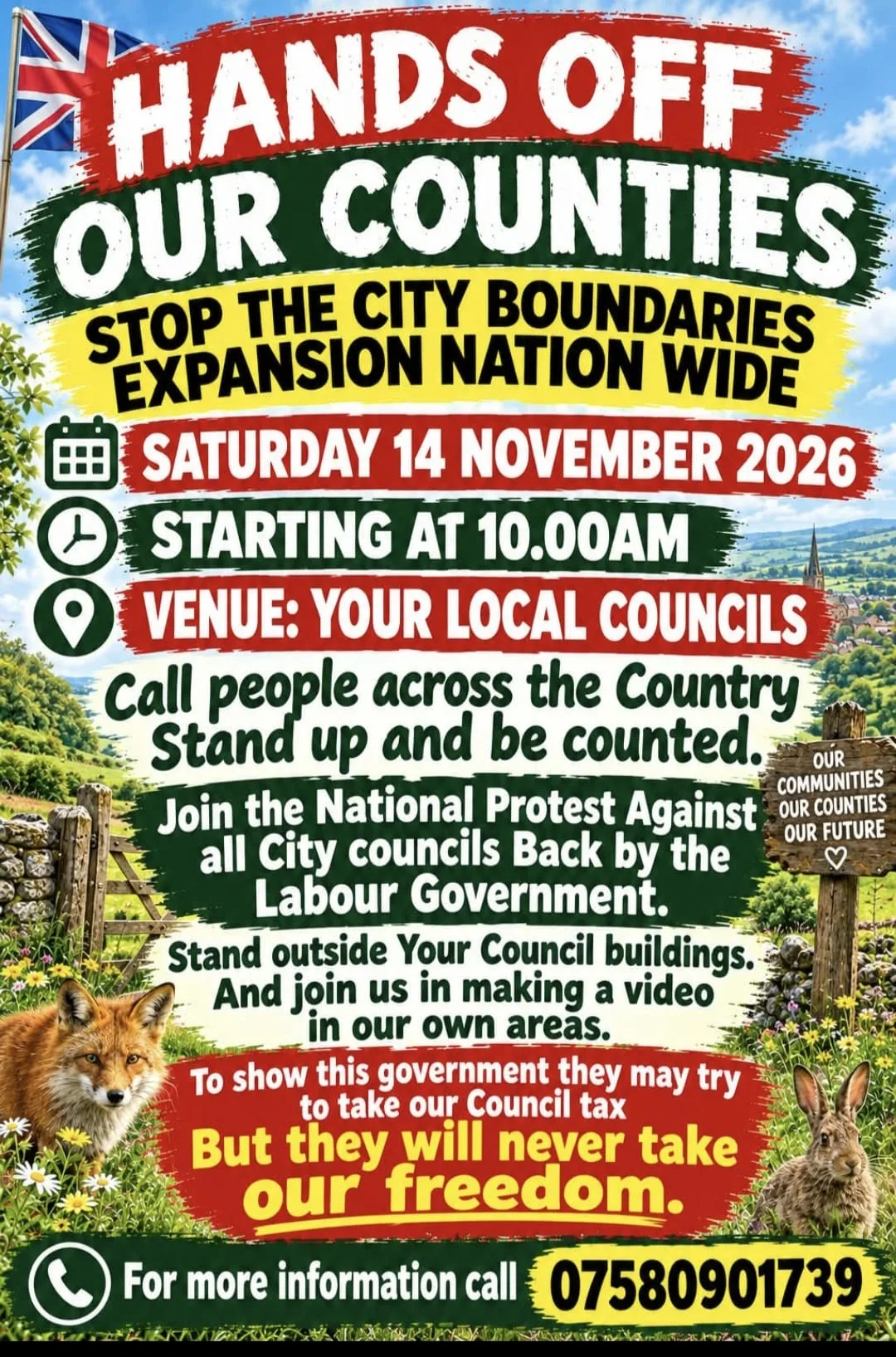 Hands Off Our Counties: national protest called for 14 November as council shake-up battle spreads