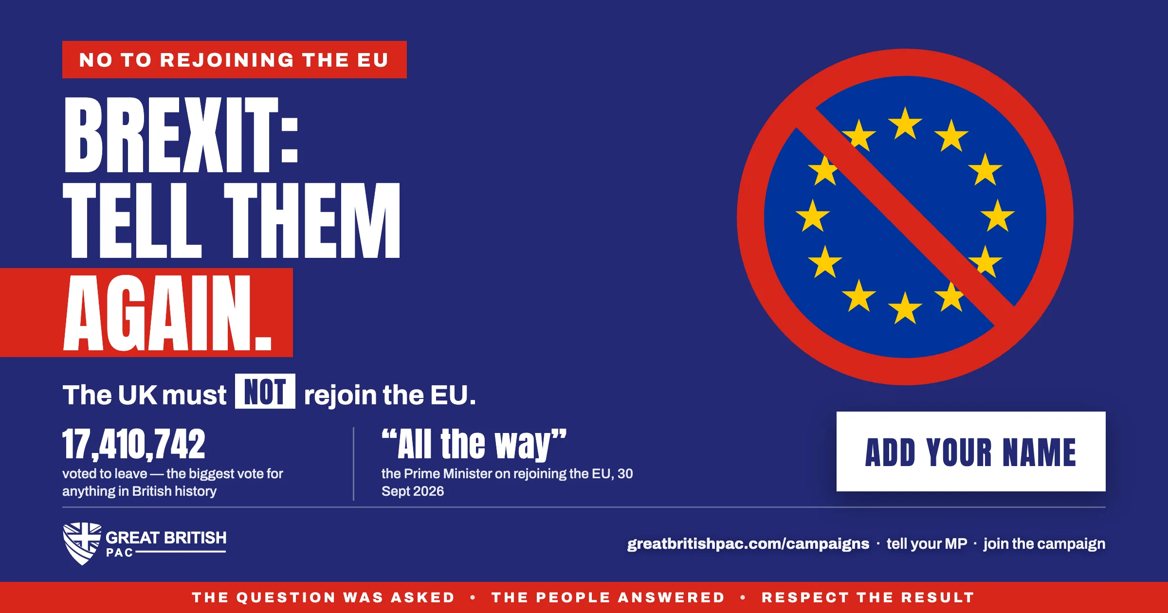 Brexit: Tell Them Again. The UK Must NOT Rejoin the EU