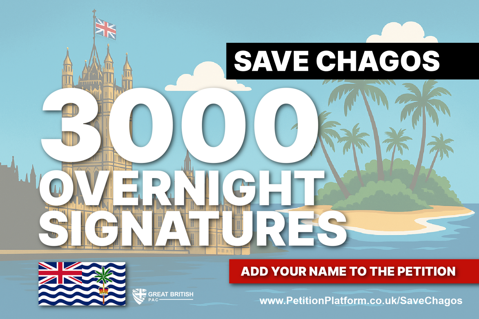 3,000 Sign Overnight: Public Demands MPs Kill the Chagos Surrender Deal