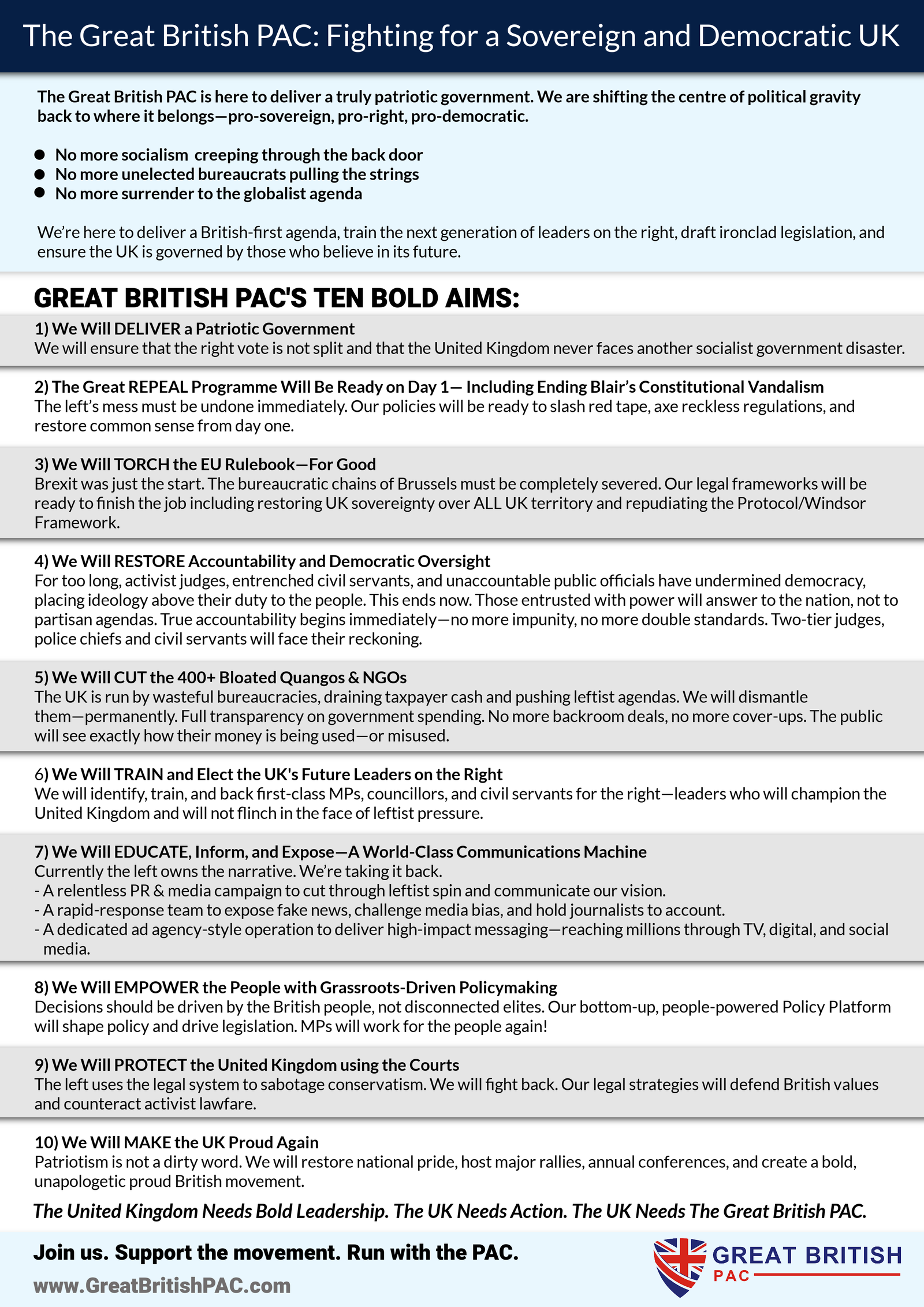 Great British PAC promotional advertisement