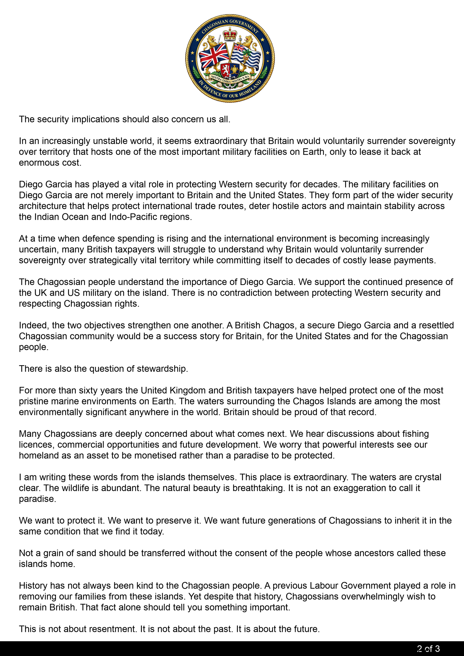 Continuation of Misley Mandarin's letter to Andy Burnham, page two