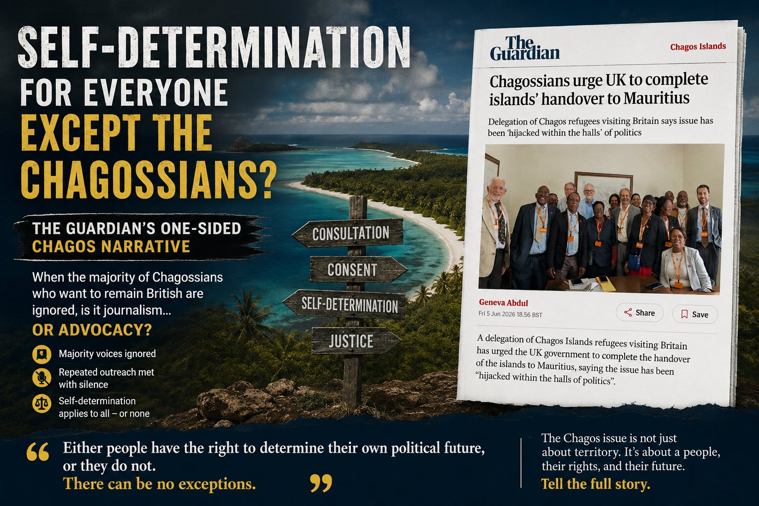 Self-Determination for All But the Chagossians: The Guardian's Lopsided Chagos Story